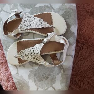 Girls white sandals